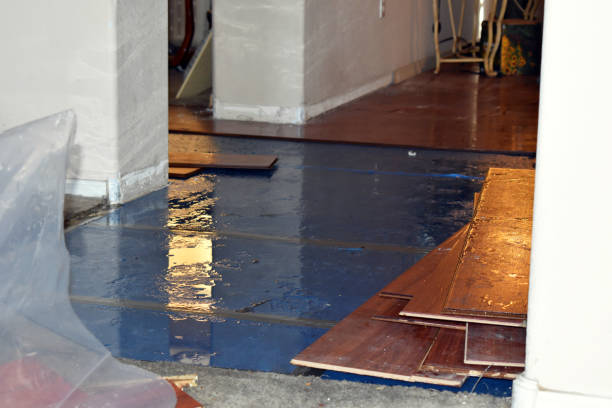 Professional Burst Pipe Cleanup technician working in Harrah, WA